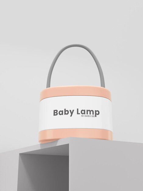 Baby lamp branding mockup