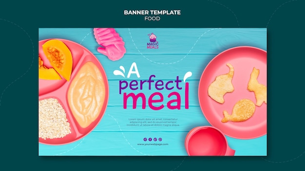 PSD baby meal banner template