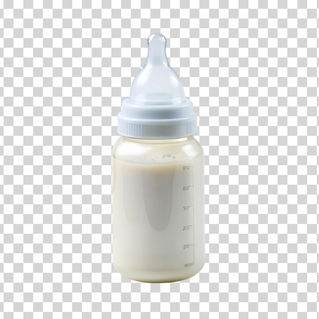 A baby milk bottle isolated on transparent background