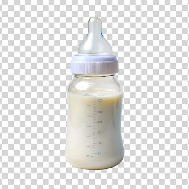 PSD a baby milk bottle isolated on transparent background