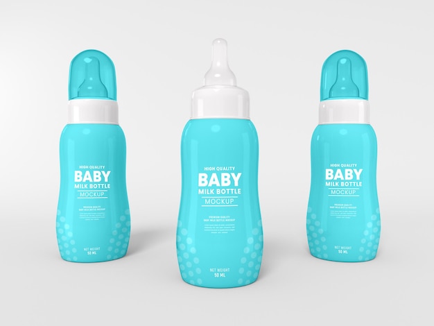 Baby Milk Bottle Mockup