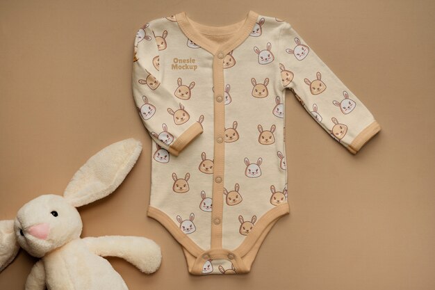 PSD baby onesie mockup design