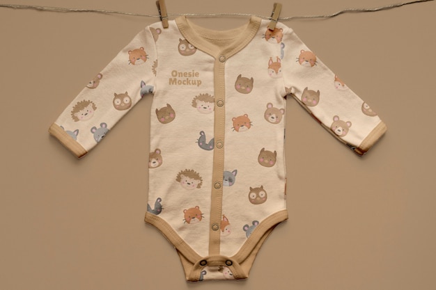 PSD baby onesie mockup design