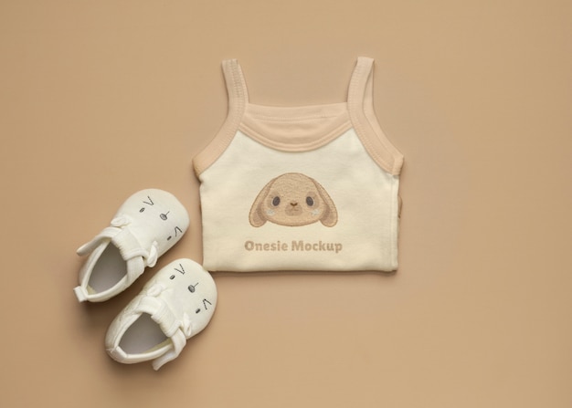 PSD baby onesie mockup design