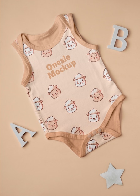 Baby onesie mockup design