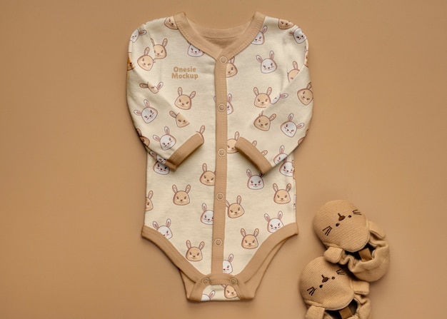 PSD baby onesie mockup ontwerp