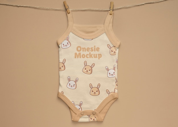 PSD baby onesie mockup ontwerp