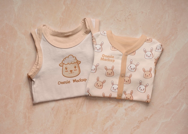 PSD baby onesie mockup ontwerp