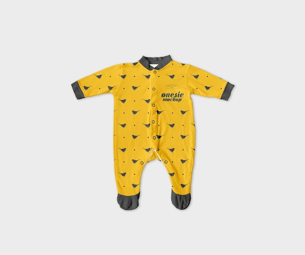 Baby onesie mockup psd template