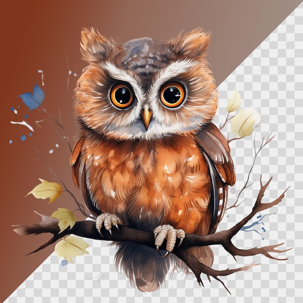 Baby owl psd file