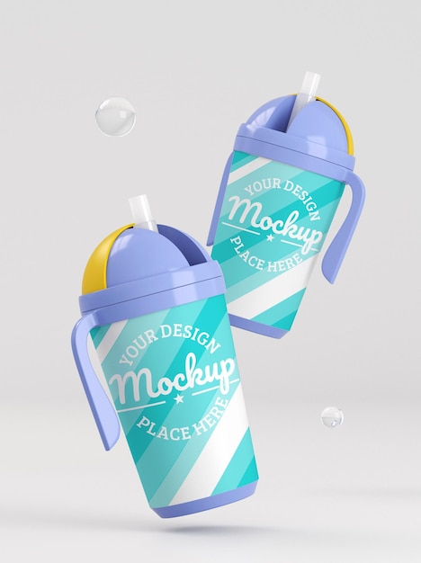 Mockup di imballaggio per ciuccio per bambini