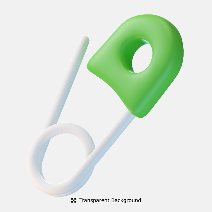PSD baby pin 3d icon illustration