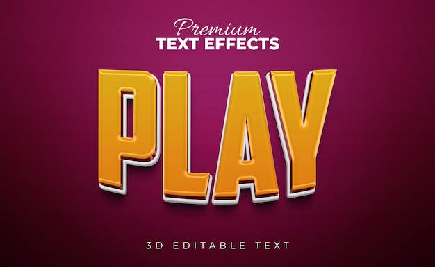 PSD baby play editable text effects