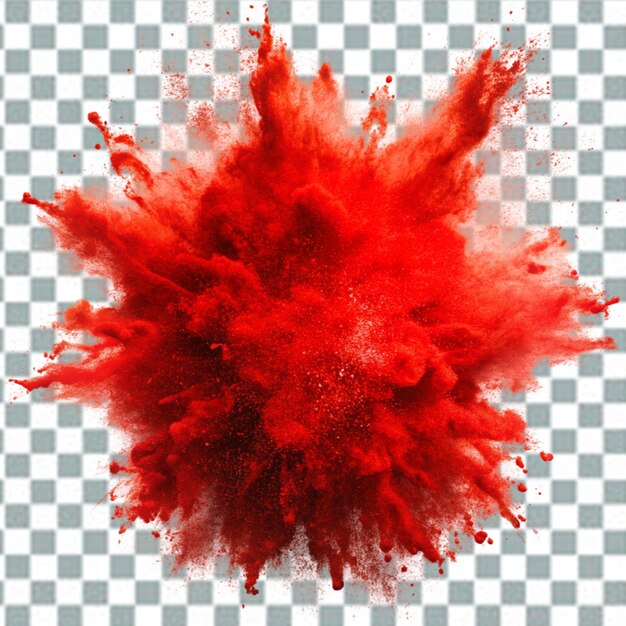 PSD baby redpowder explosion isolated on transparent background hd png