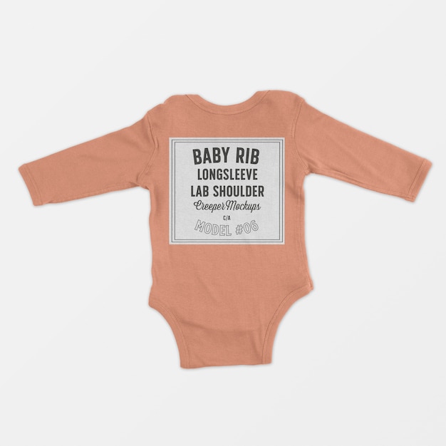 baby rib longsleeve lap shoulder creeper mockup