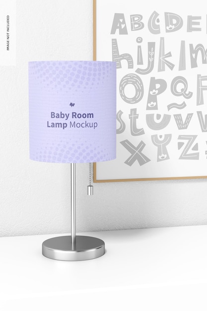 Baby room lamp mockup