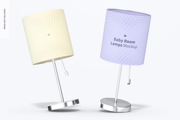 Baby room lamps mockup