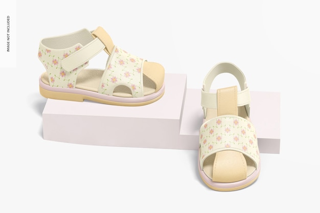 PSD baby shoes mockup