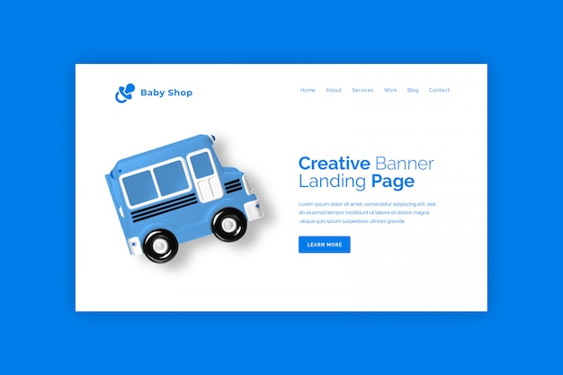 baby shop hero banner template