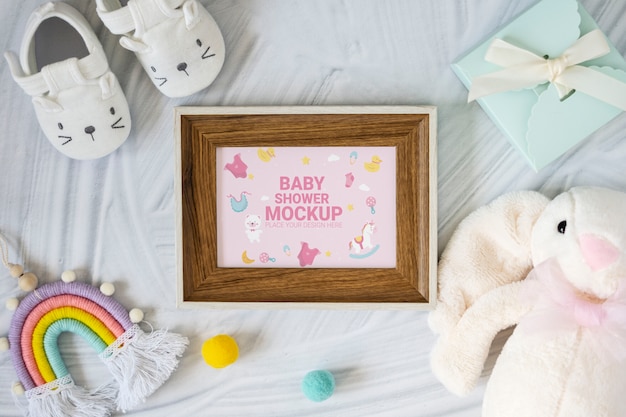 Baby shower arrangement for baby girl