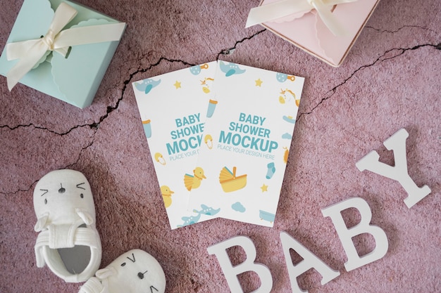 Baby shower arrangement for baby girl