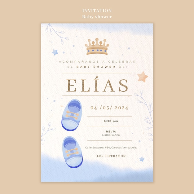 PSD progettazione del modello di baby shower