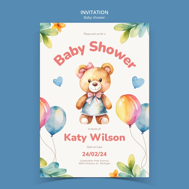 Baby shower template design