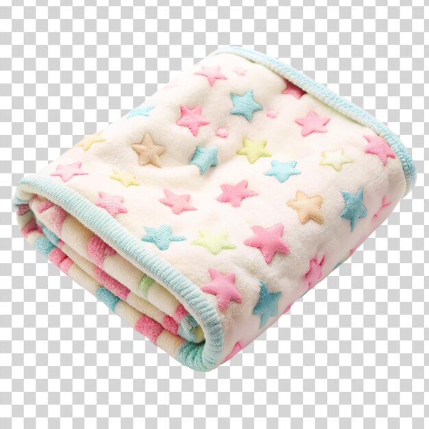 PSD baby soft blanket isolated on transparent background