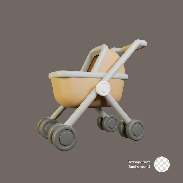 Baby stroller baby stuff 3d icon