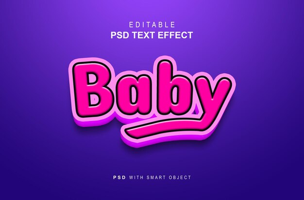 PSD baby style text effect