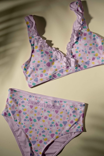 PSD baby swimsuit mockup design