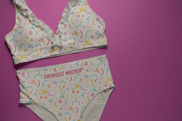 PSD baby swimsuit mockup design