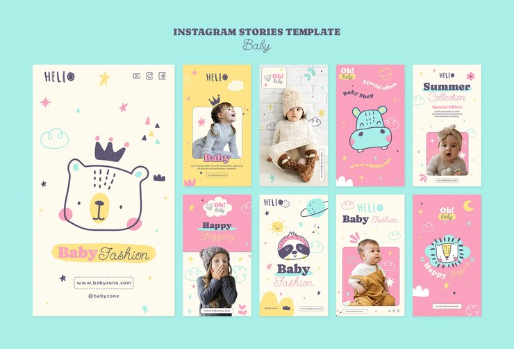 PSD baby template design