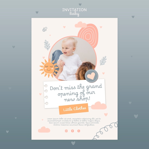 PSD baby template design