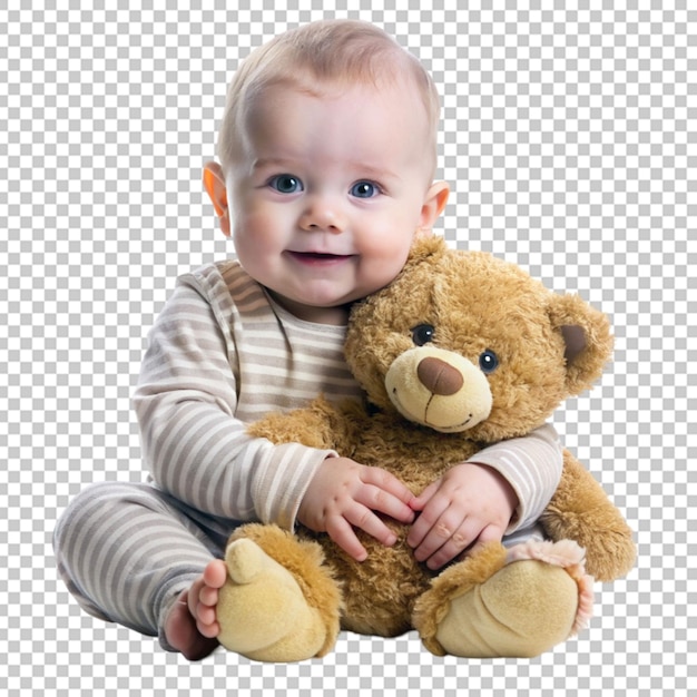 PSD baby with a teddy bear