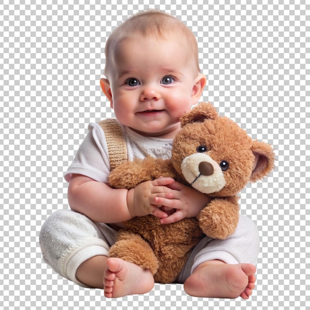 PSD baby with a teddy bear