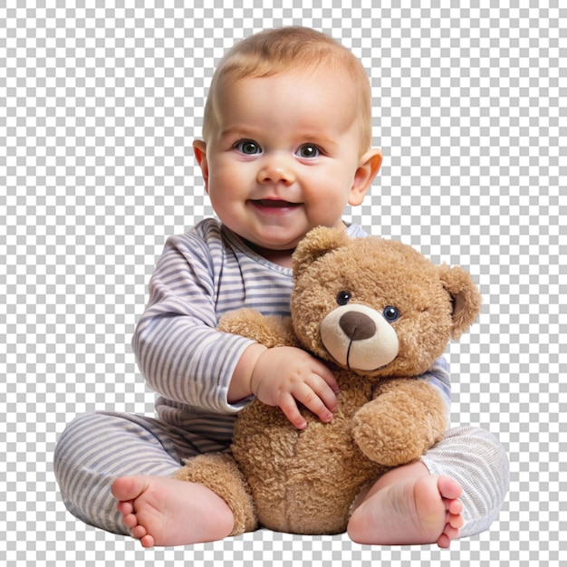 PSD baby with a teddy bear