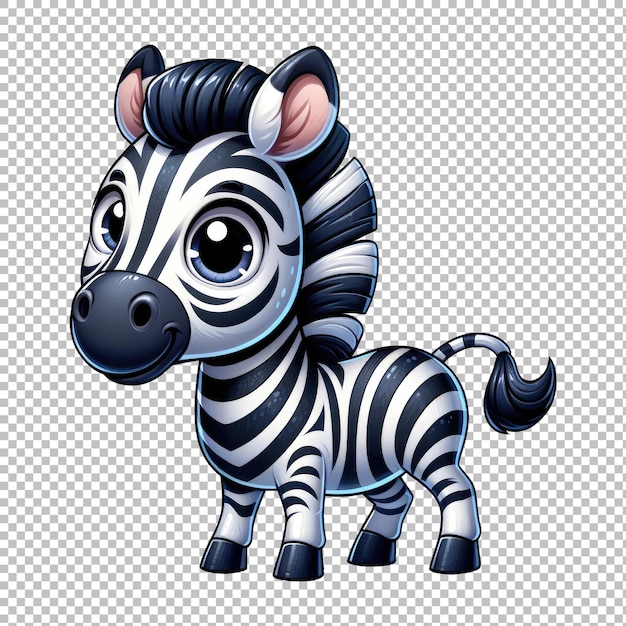 PSD baby zebra cartoon leuke zebra clipart