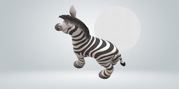 PSD baby zebra isolated on a transparent background