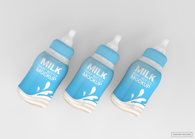 Babymelk fles mockup geïsoleerd