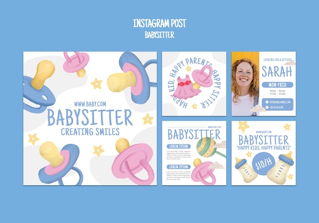 PSD babysitter sjabloonontwerp