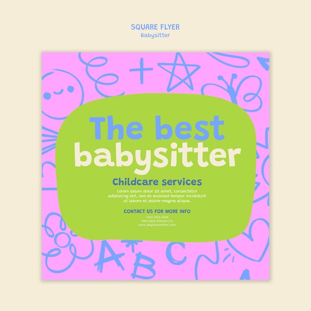 PSD babysitter template design