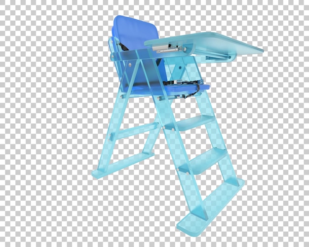 Babystol isolert på transparent bakgrunn 3D-rendering illustrasjon