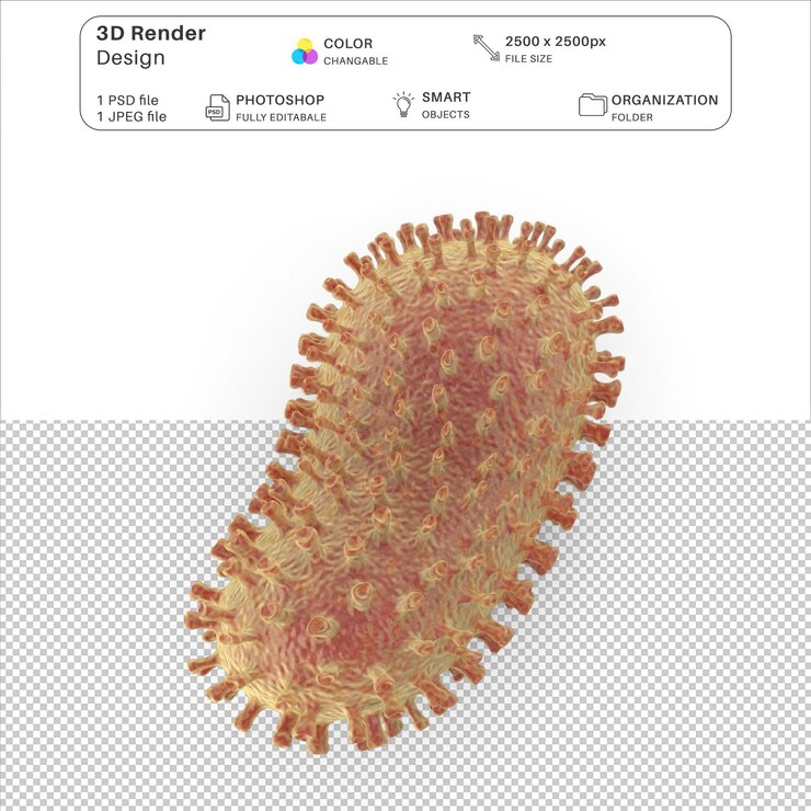PSD 세균 세균 3d 모델링 psd 파일