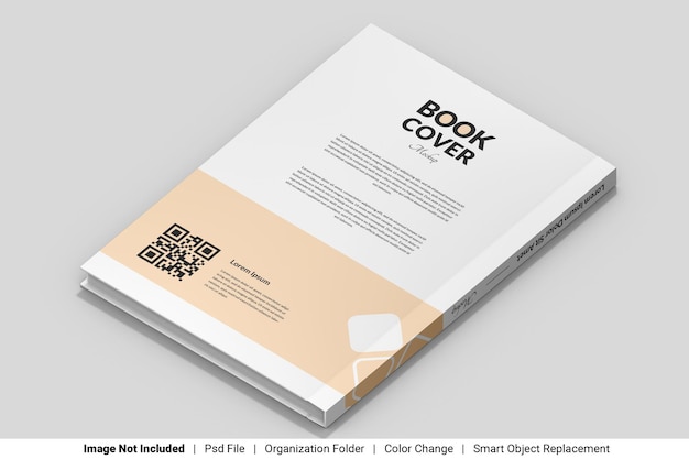 PSD back cover book mockup