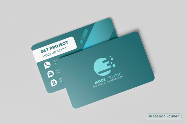 Back and front business card mockup