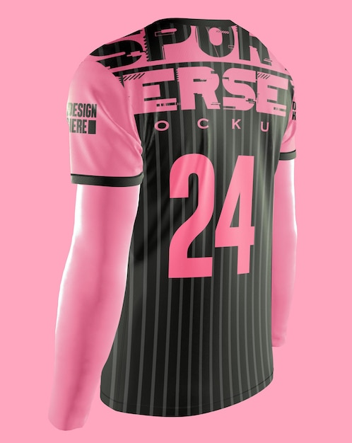 PSD mockup del jersey sul lato sinistro posteriore