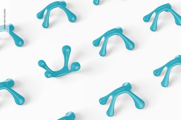 Back massagers set mockup