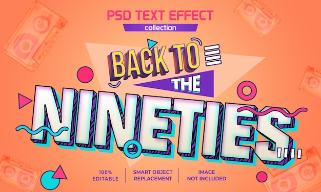 Back to nineties retro text effect