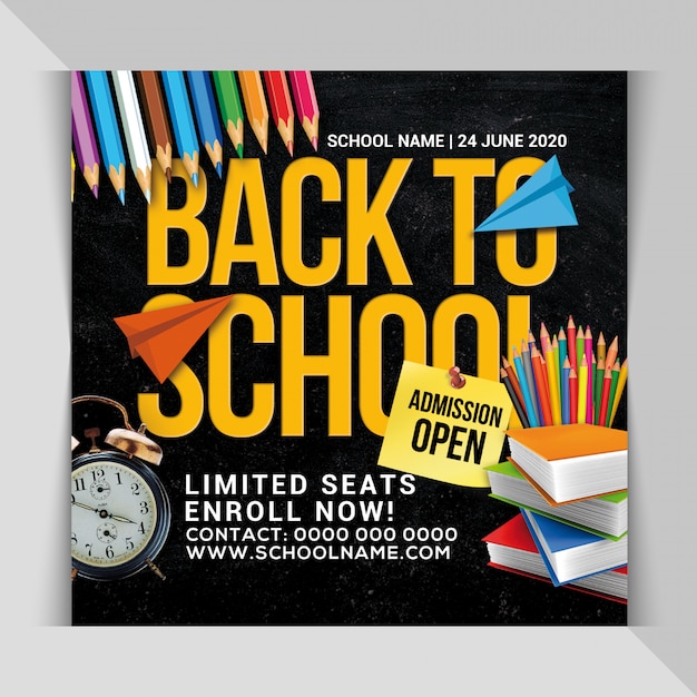 PSD back to school admission banner template